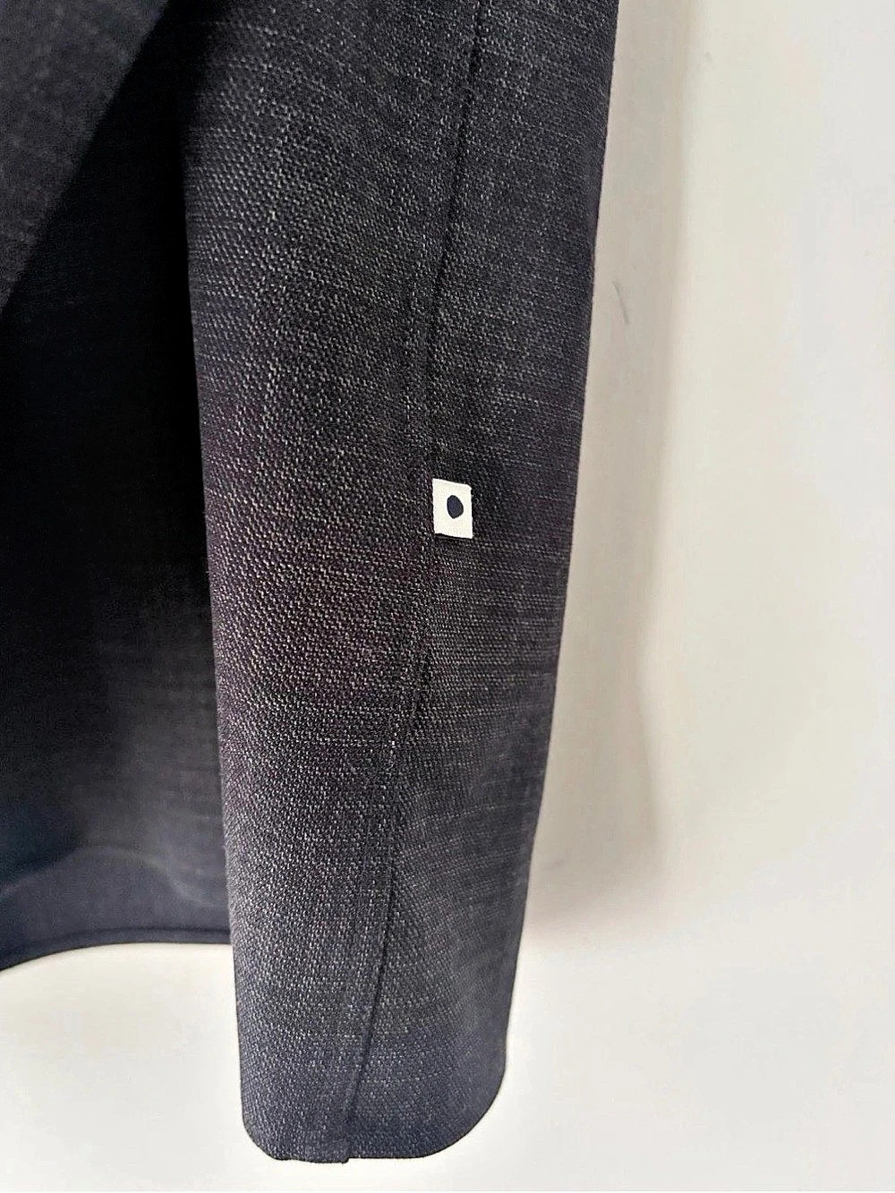 NNO7 Dress Zip Shirt Wool Zip Shirt in Black Size Medium Like New - Picture 7 of 8